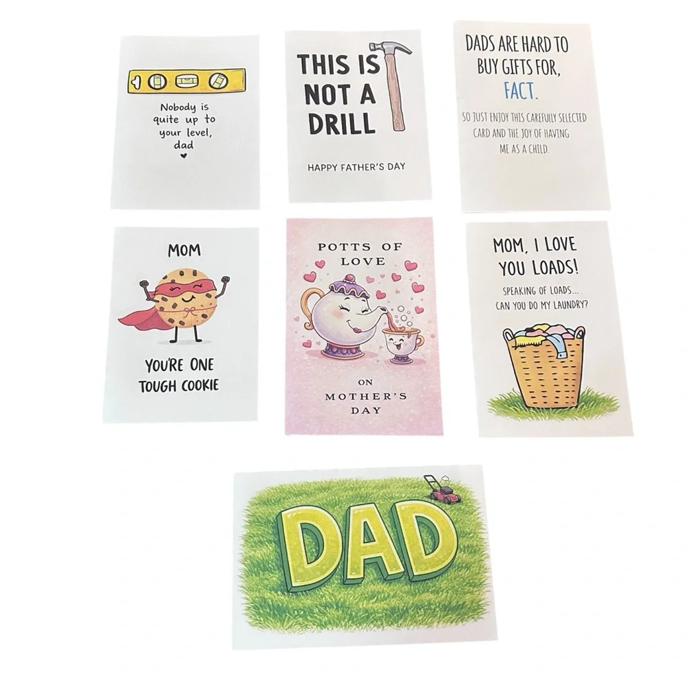 Handmade Greeting Cards Set Of 7 NEW